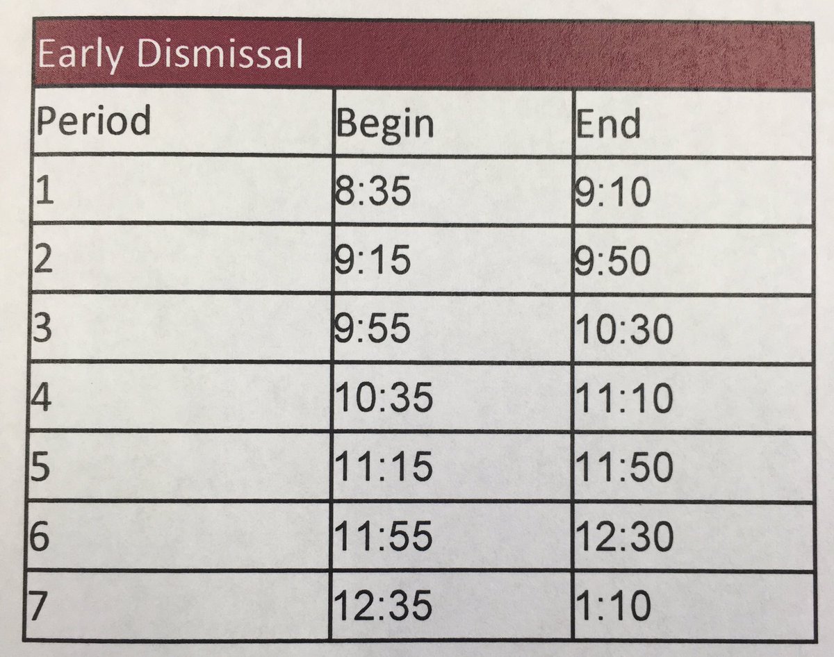 Heightsmagnet's tweet photo. Tomorrow's bell schedule https://t.co/rrE1rjpi0m