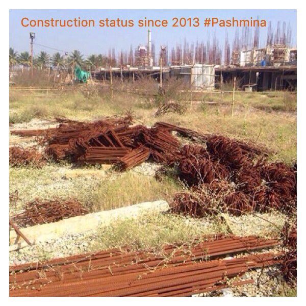 prashaanth's tweet photo. Even the olympics and World Cup happen once in 4 years. Construction at #pashminabrookwoods never happens https://t.co/wzy4cbI8M0