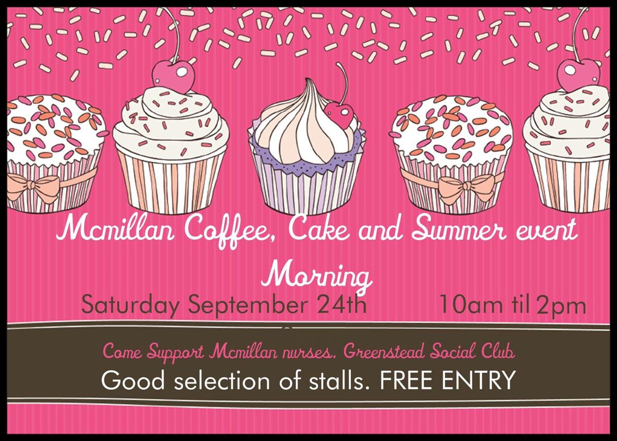 PrettyPrezzies's tweet image. In aid of #Macmillan this Sat 24th #coffee #cake #stalls