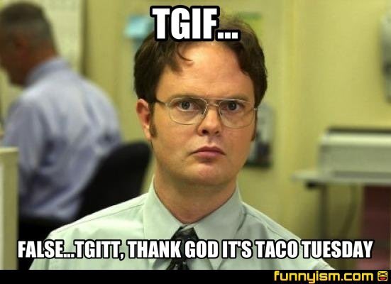 Dixons_yyc's tweet photo. Tgitt everyone!!! $2.75 tacos tonight at Dixons!! Dwight knows best! #dixons_yyc #tgitt #tacotuesday #dwightrules https://t.co/84oqActabr