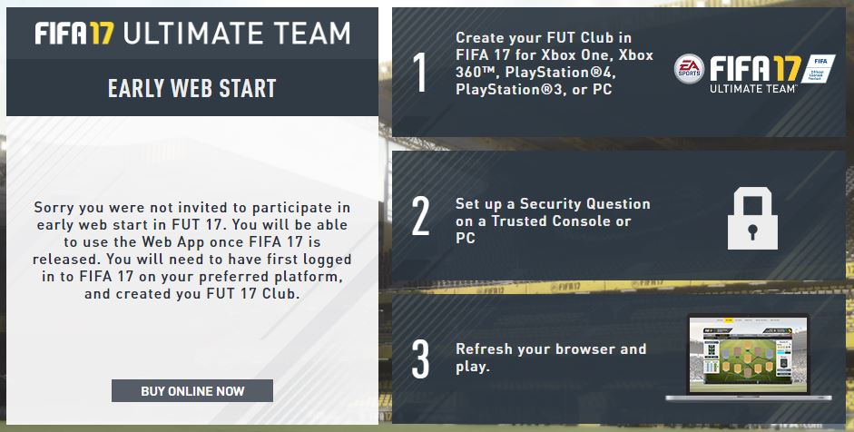 maxmatheww's tweet image. no early luck #FIFA17WebApp