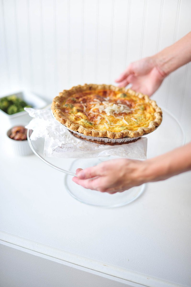 TallyCakeShop's tweet image. Quiche HOT out of the oven! You can enjoy this and many more sweet treats from The @TallyCakeShop Bakery at @LuckyGoatCoffee