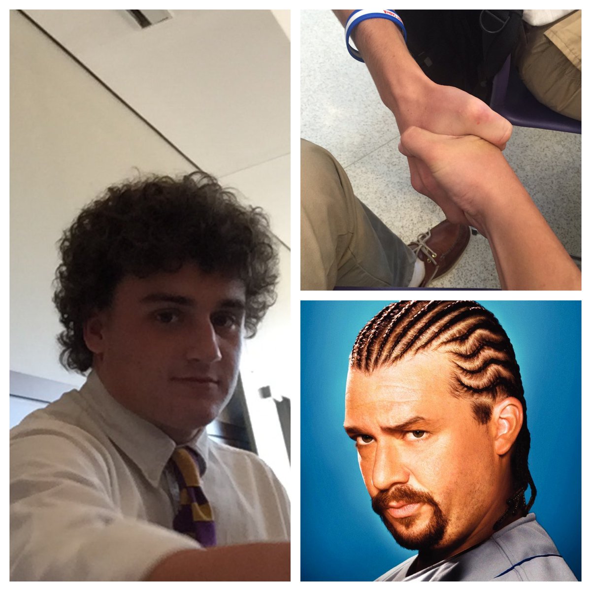 HLeatherwood9's tweet photo. 500 retweets and this man is getting cornrows! @ryan27thomas https://t.co/kyhMq7g5Mw