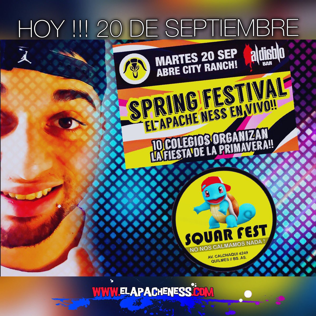 ElApacheNessOk's tweet photo. #Hoy 20 Sep. Arranca la #Joda Los esperamos a todos #Show100% #EnVivo #CityRanch de #LujΓ‘n y #SquareFest #Quilmes Explota π£ https://t.co/HHWVd93oKF