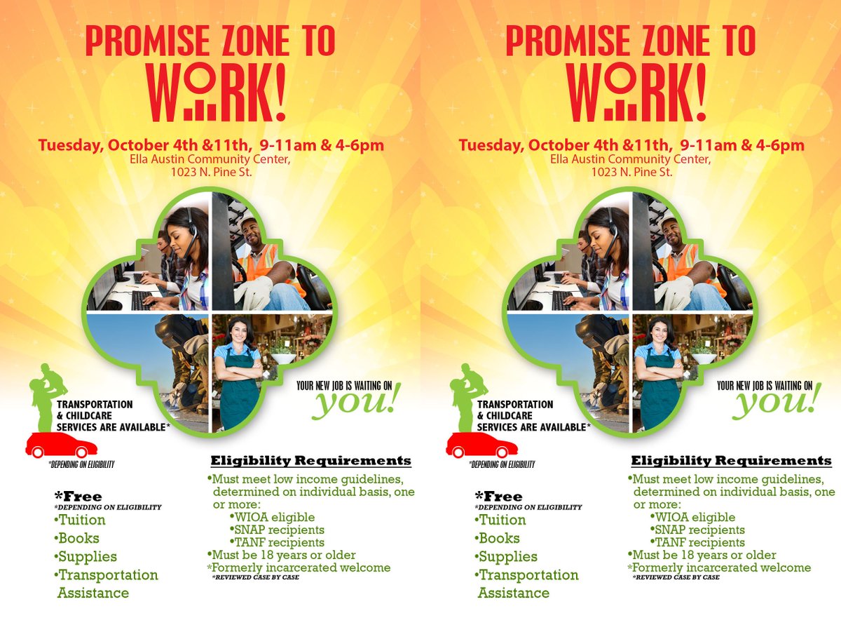 SAPromiseZone's tweet photo. PZ to Work Orientations October 4th &amp; October 11th @EllaAustinCC.  See you there! https://t.co/XykaUjmjj1