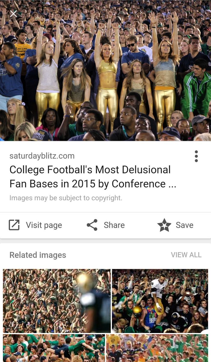hannanigans20's tweet photo. *google searches "Notre Dame football fans" * https://t.co/InNzMWPga8
