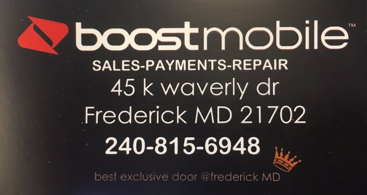 Leesburg_Boost's tweet photo. #Cellphoneplusfam please add our newest store @Frederick_Boost  @BoostMobileWV @FallsChurch_BM @Allin_SPG @boostmobile https://t.co/mvf77CWmoy