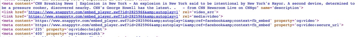 testRoss1's tweet photo. @Support or @SnappyTV: Snappytv's OpenGraph metadata points to an empty video player. Can this be fixed? https://t.co/DnhB5kP4WB