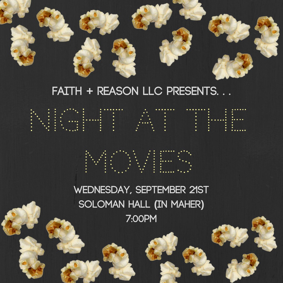 FR LLC: Movie night tomorrow night! Taquitos and vivapops will be provided. :)