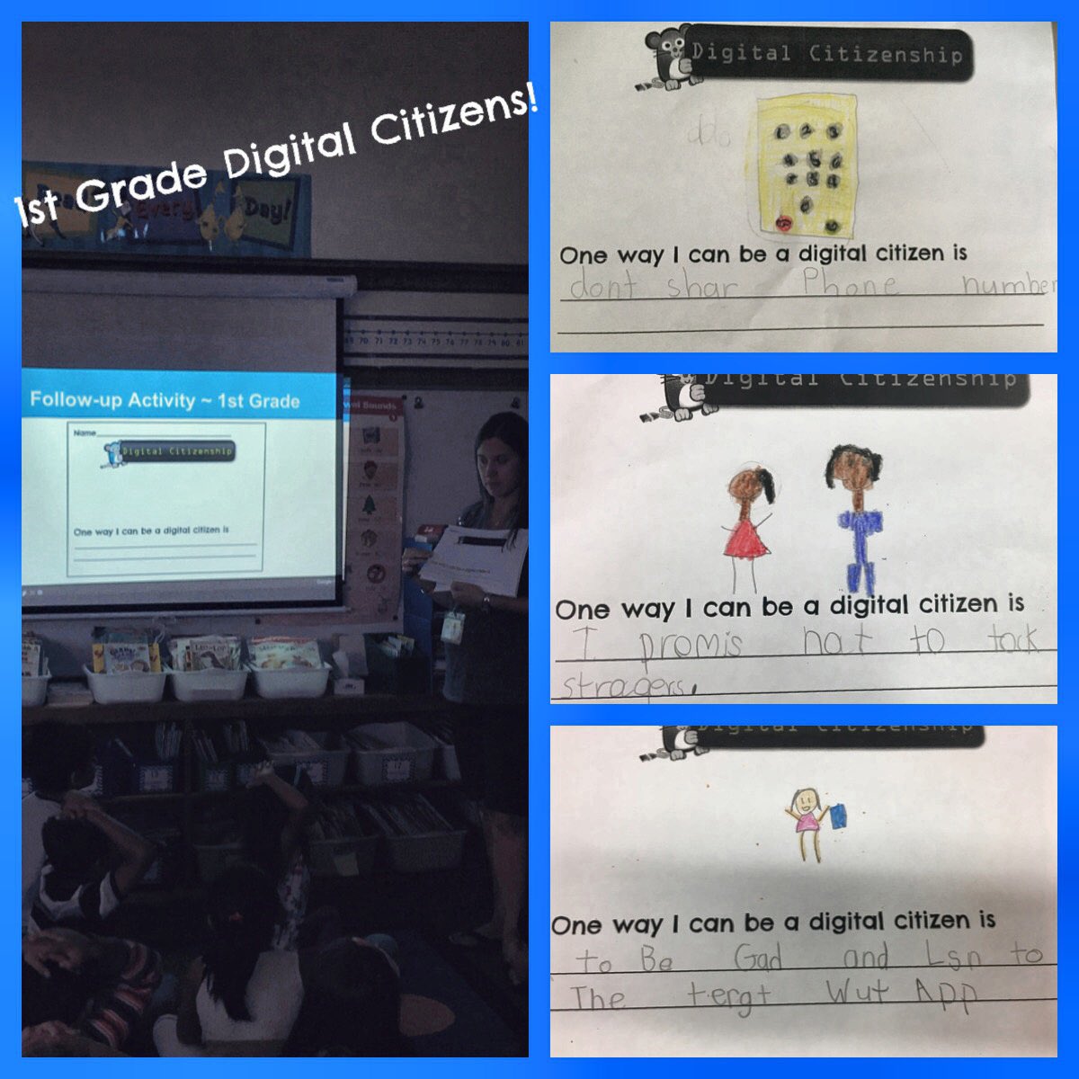 JillCzyzyk's tweet photo. 1st graders @SBSDBC making promises to be awesome digital citizens and use the iPads safely! #sbdcd @gfamous4 @BlairEiseman https://t.co/OHiMInf3Xk