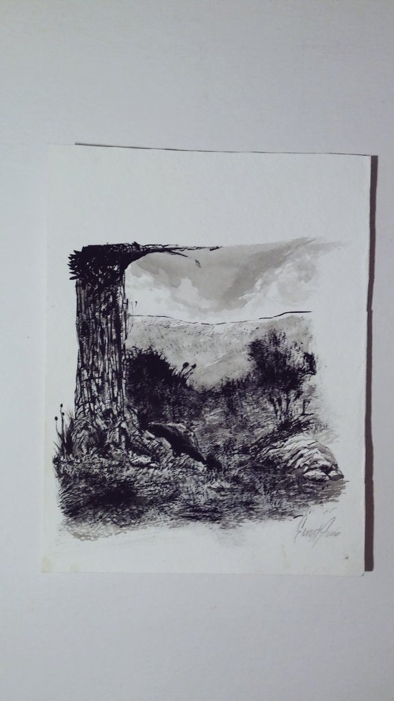 A1Kustomz's tweet photo. #freestyled with #ink no refrence picture on #watercolor paper
#art #design #forest #nature https://t.co/JNBLXen0XS
