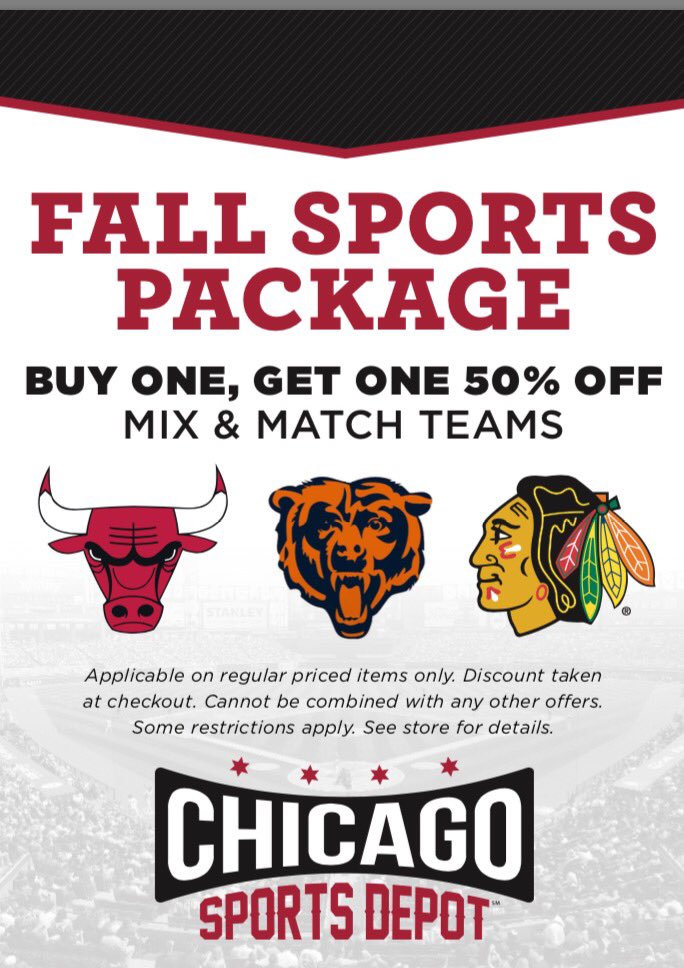 #bulls #bears #blackhawks - Mix &amp; Match - Buy One Get One 50%!! Equal or lesser value - some restrictions apply!