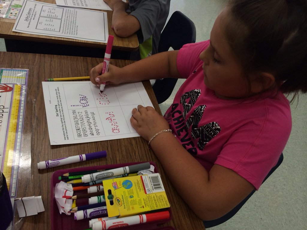 bgsbailey's tweet photo. Our reading center this week are in honor of #DotDays! #exploreBGS @BristolGrade @Mrs_McHugh https://t.co/yQTZWylvgB