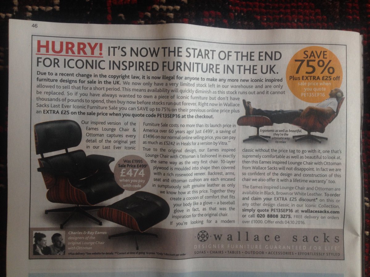 Lindaroyles1's tweet photo. Sale on replica furniture as #S52 implementation date looms near. Source #PrivateEye https://t.co/sysD9JKeCR