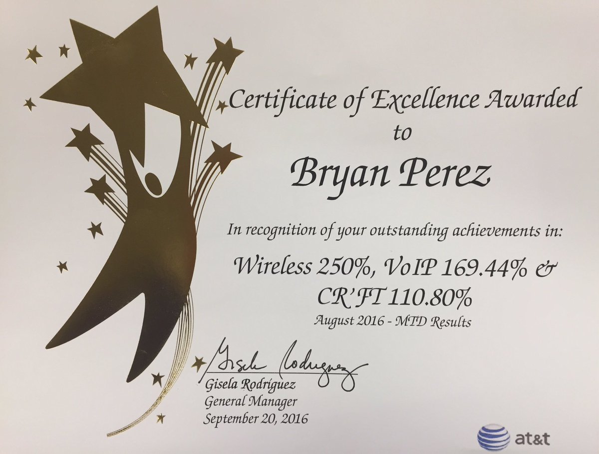Great job team Bryan in August on Wireless, VoIP, and CR!FT!!!
#team_bryan #Mia7ATT #TuggleNation