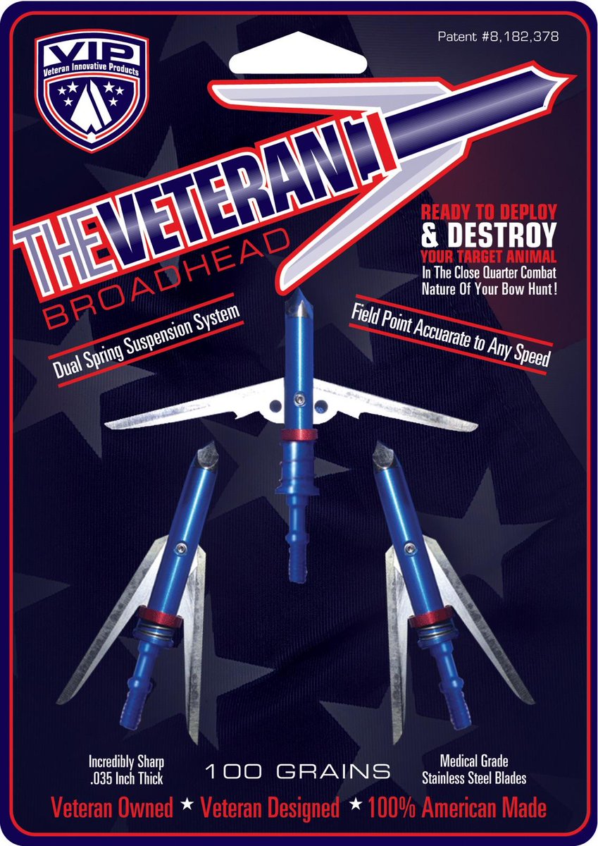 VeteranIP's tweet photo. Ok folks time for our first #GIVEAWAY..RT &amp; Follow @VeteranIP for a chance to #WIN a pack of Veteran Broadheads....#happyhunting https://t.co/R3dmvotRrJ