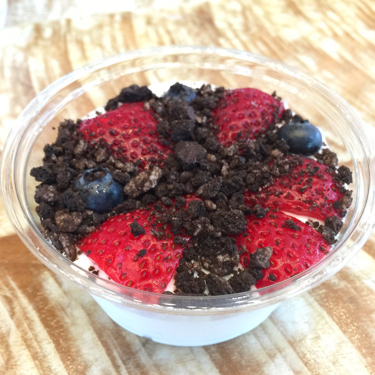 Have a sweet tooth? We can help with that. Try our Greek Yogurt Parfait with chocolate cookie crumbles.