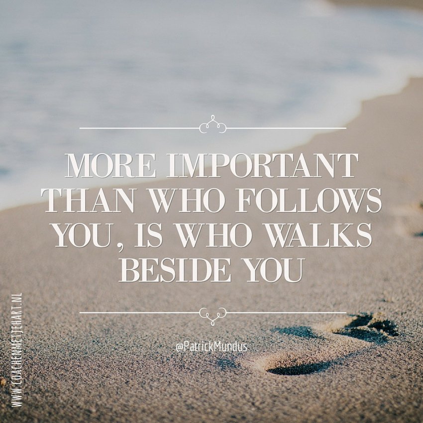 PatrickMundus's tweet image. More important than who follows you is who walks beside you...  #TrueValues