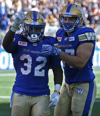 KatFansDotCom's tweet photo. #BearkatNation wasn't surprised, nor were @Wpg_BlueBombers about @TFlanders405 showing this past wkd https://t.co/CpmAgy3Nqx #SHSU #CFL https://t.co/dEZhD1NJ5L