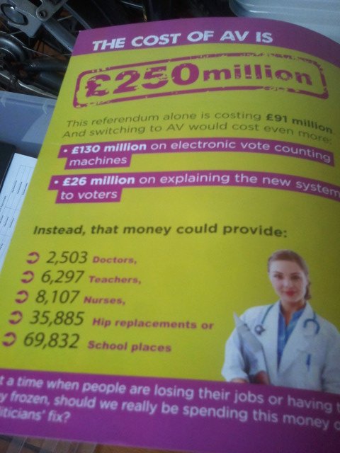 RickCrawf's tweet photo. Just found an old #no2av leaflet. The argument will look depressingly familiar to anyone who followed the EU ref. https://t.co/IbBsfVRtWR
