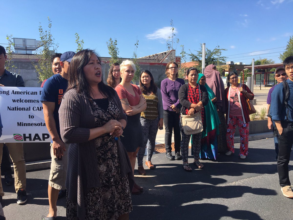 APALAnational's tweet photo. Thanks, Hmong American Partnership, for the warm welcome @at Little Mekong Plaza! #CAPACD2016 #notyourmodelminority https://t.co/6KT15JKT5s