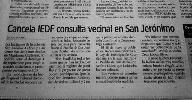 JeronimoLidice's tweet photo. @TapiaFernanda el Tribunal Electoral de D.F. acaba de dar su fallo a nuestro favor, a favor de la comunidad de San Jerónimo@JeronimoLidice https://t.co/4cCSoE3Ykz
