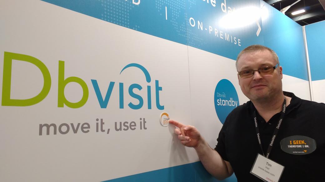 oraclebase's tweet image. #DevelopersRule at @dbvisit #oow16 #aced