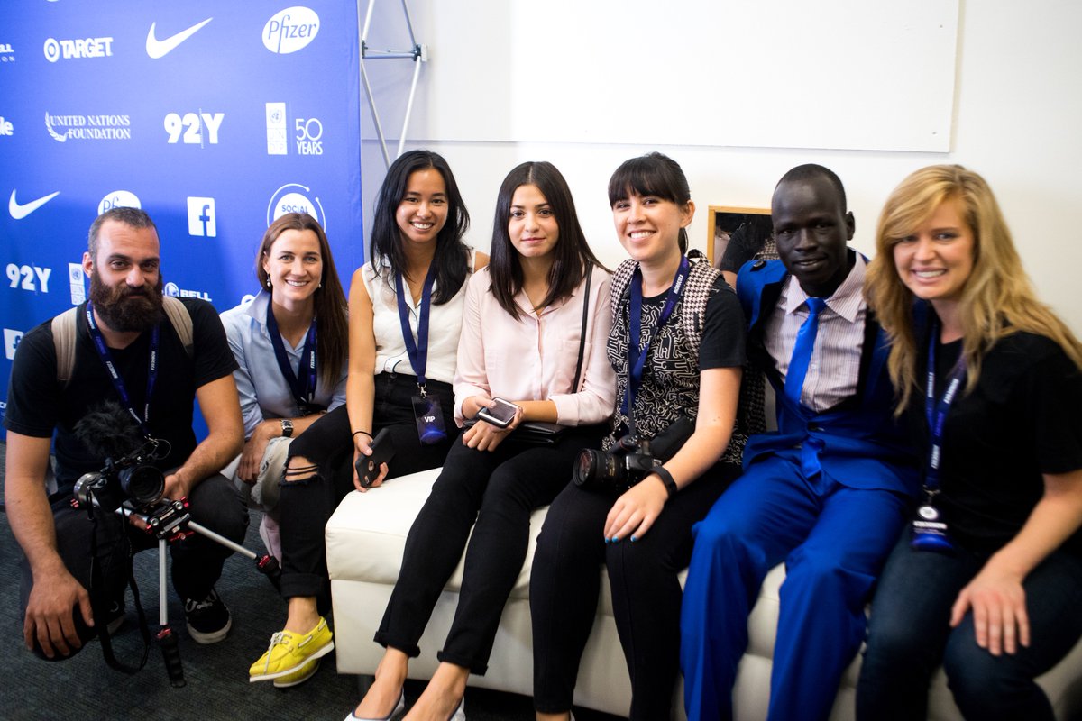 SheIsSyria's tweet image. Pumped to be at the UN Social Good Summit this weekend with Refugee Olympic Team members Yusra Mardini and Yiech Pur Biel! #sheissyria