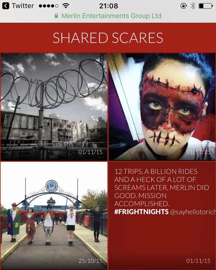 sayhellotorich's tweet photo. Oh hello #FRIGHTNIGHTS page at @THORPEPARK! What have we here? I recognise that name. #wellfamous https://t.co/Vc3tcKRA90