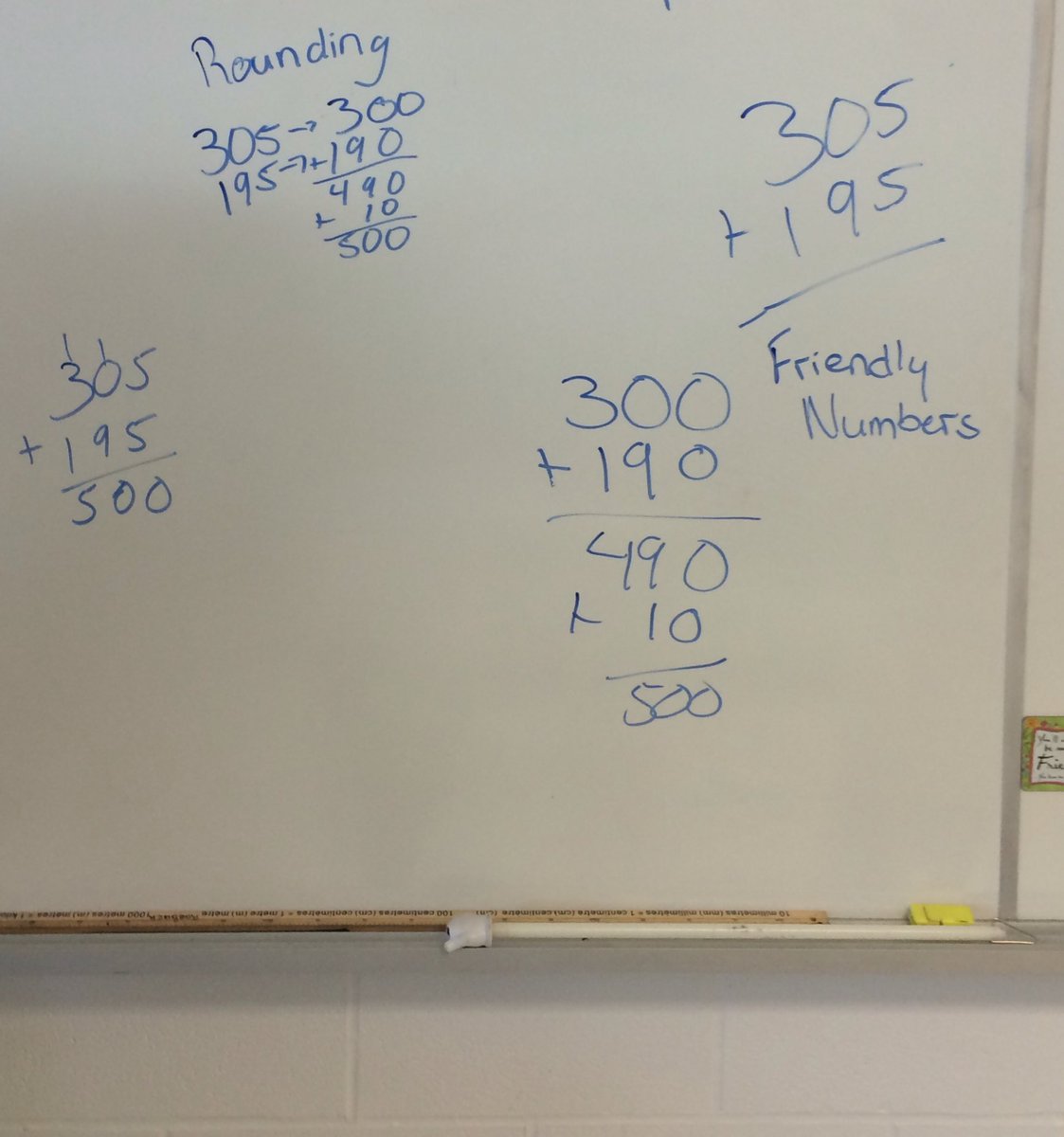 MsRoebuck_BPS's tweet image. We are learning to decompose numbers and use mental math strategies to find the sum of different numbers. #rounding #friendlynumbers