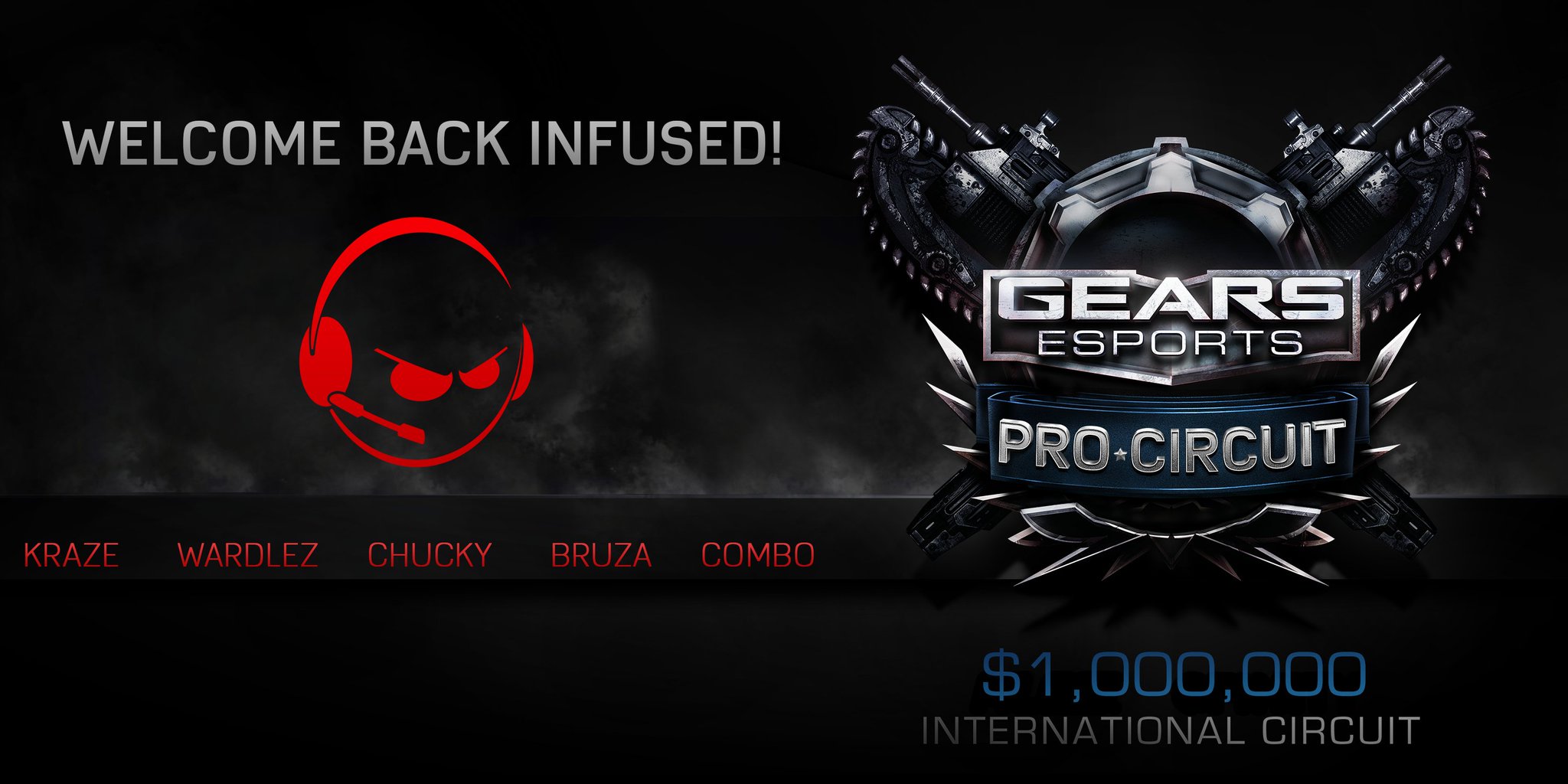 Gears of War Esports on Twitter to Gears of War team_infused, Dexteamoficial