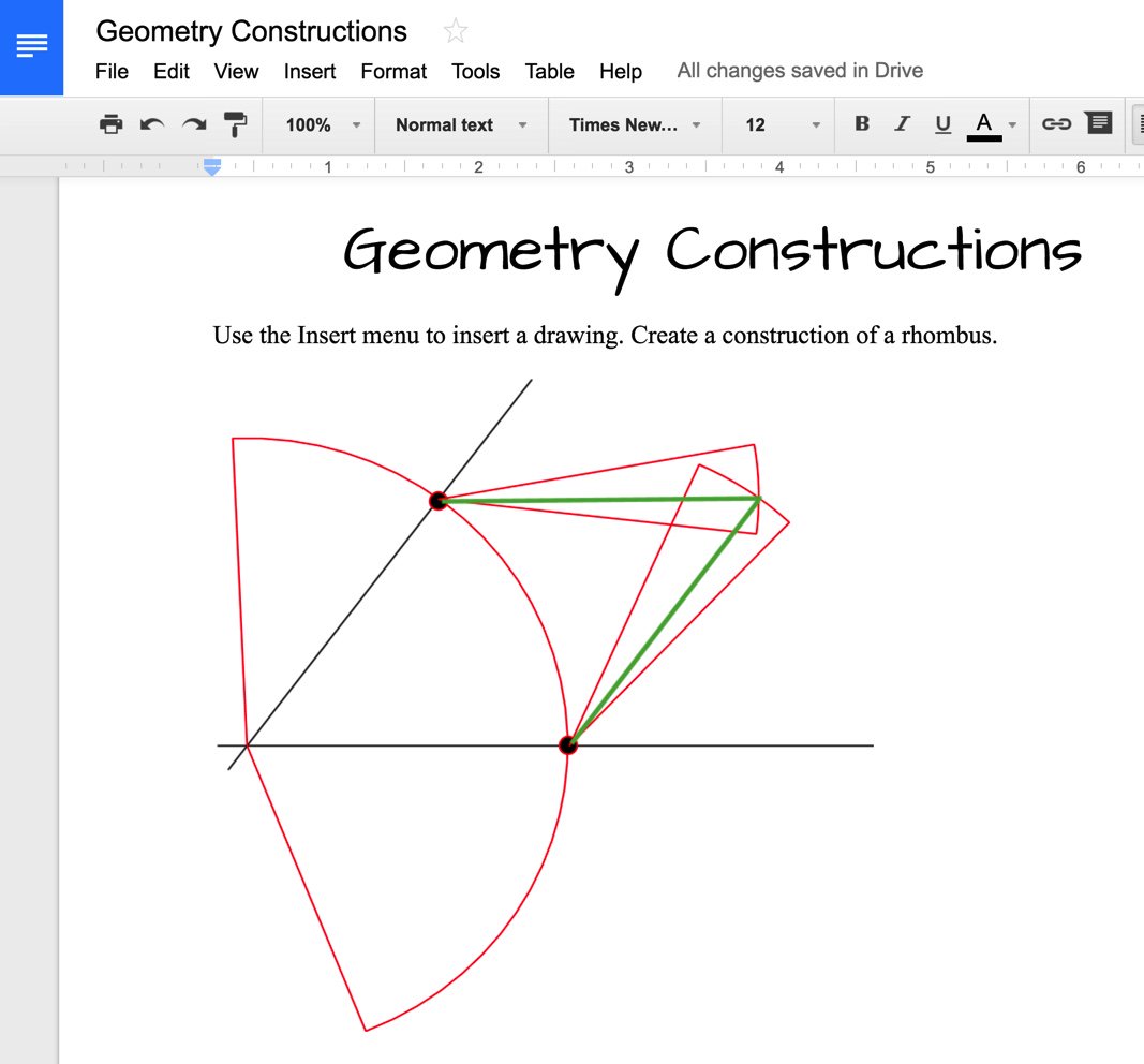 alicekeeler's tweet photo. Making more geometry constructions. This time in Google Docs. #googlemath #googleEDU https://t.co/mEdDfoT9Ph