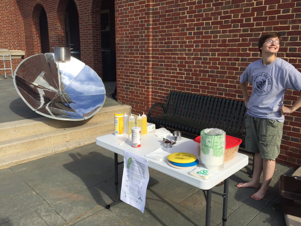 FREE solar cooked popcorn and movie! 7pm at the Rowland and Shearer Quad