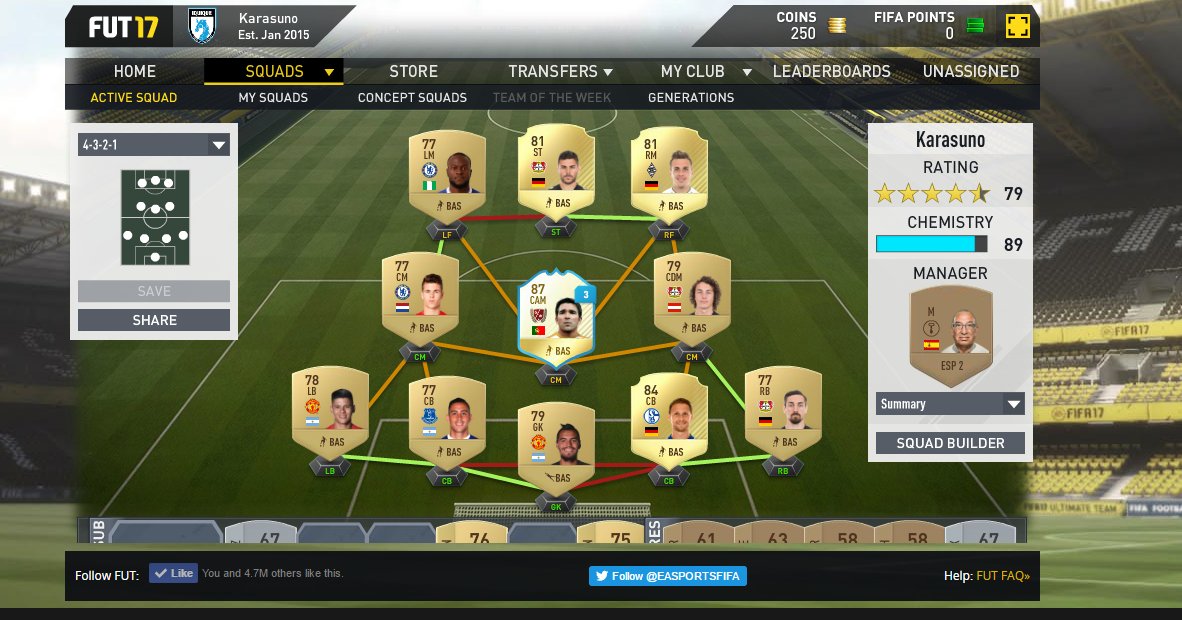 Wissoou's tweet image. On va dire que c&apos;est un début ^^ #FIFA17WebApp