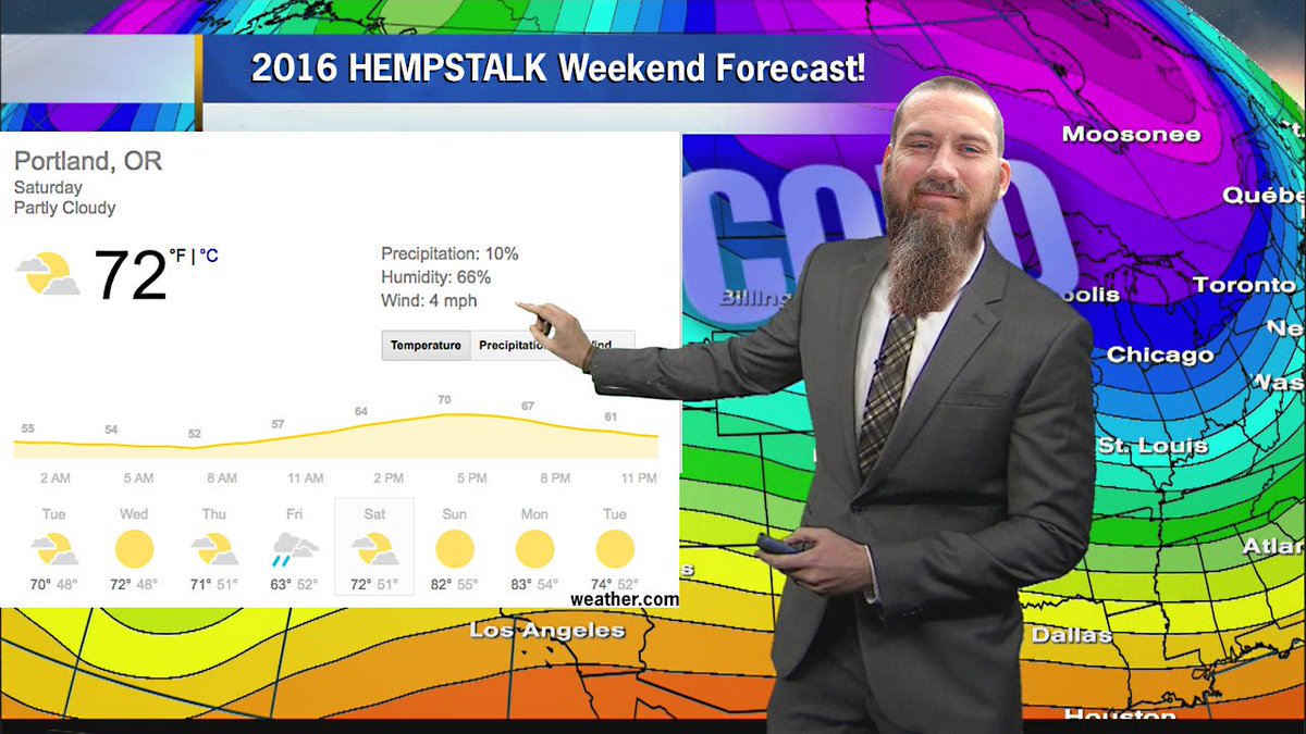 UrbThrasher's tweet photo. Weather report for this weekend's #Portland @Hempstalkpdx is looking pretty good! Saturday and Sunday, waterfront park! https://t.co/VFjfirJKUr