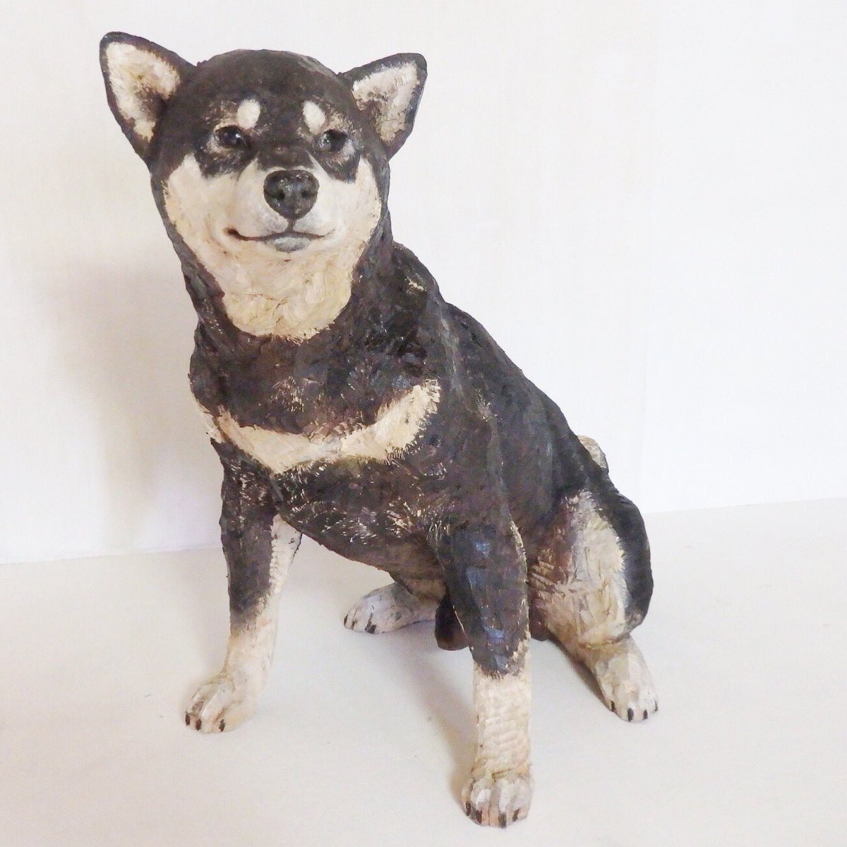 黒柴 月君13歳の肖像彫刻、完成。