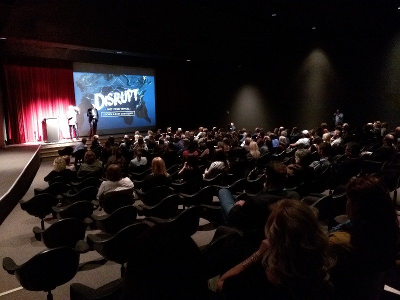 decorcabinets's tweet photo. Larry and Stan officially welcome our guests to #Disrupt2016 @wag_ca https://t.co/mw0lKC59dU