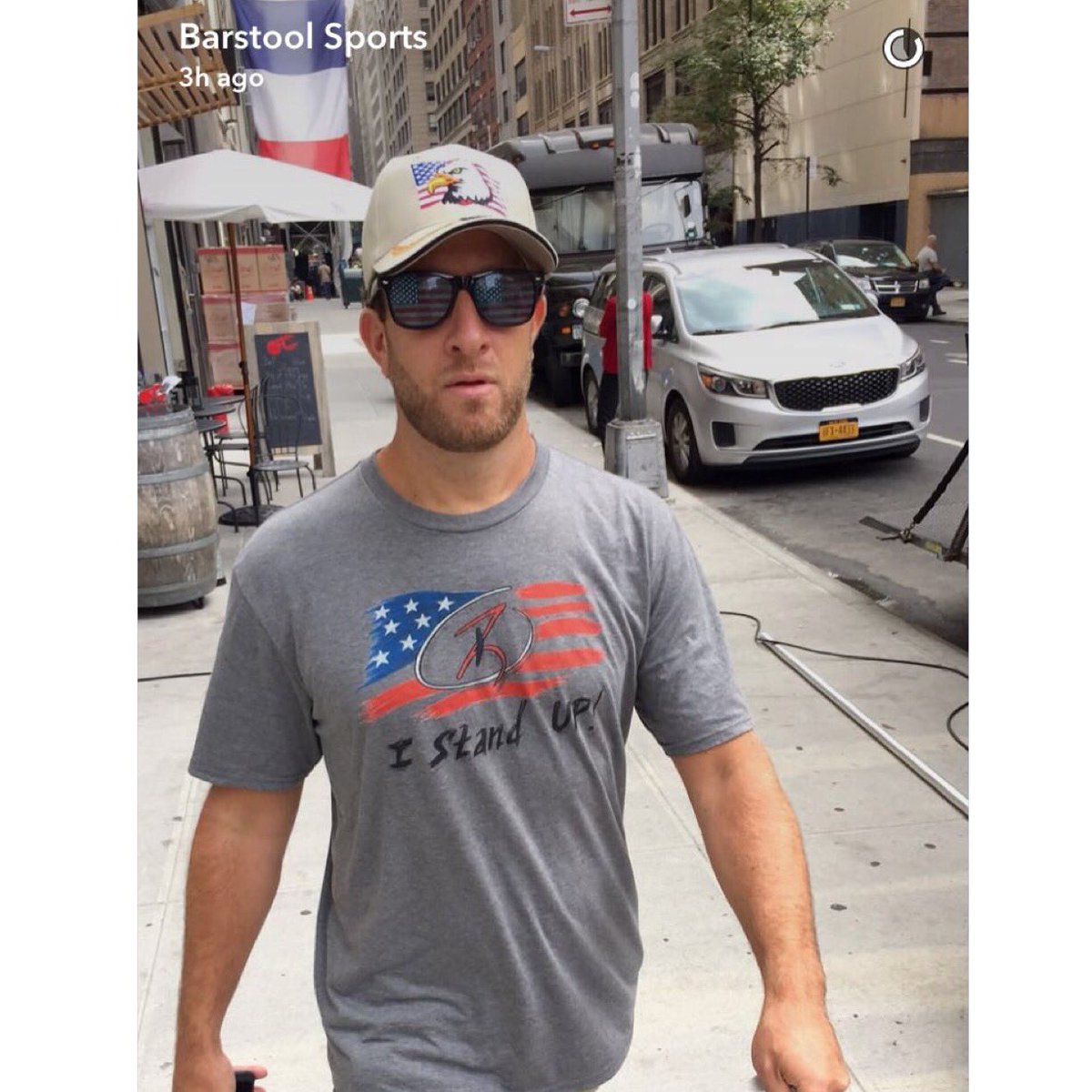 rjoapparel's tweet photo. @barstoolsports knows what's up! Get your very own "I Stand Up" shirt at https://t.co/H2CwFYKq0D #IStandUp #usa https://t.co/HwQDzdcprz