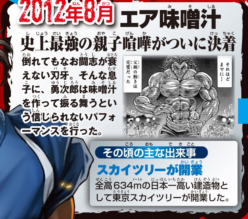 【刃牙25周年企画!!】「強さ」を描いた四半世紀を総ざらい!! 当時の出来事と合わせて振り返る「刃牙クロニクル」!! エア味噌汁を作っている頃に宮本武蔵クローン工場も作られていた!? 歴史とともに振り返ろう!!