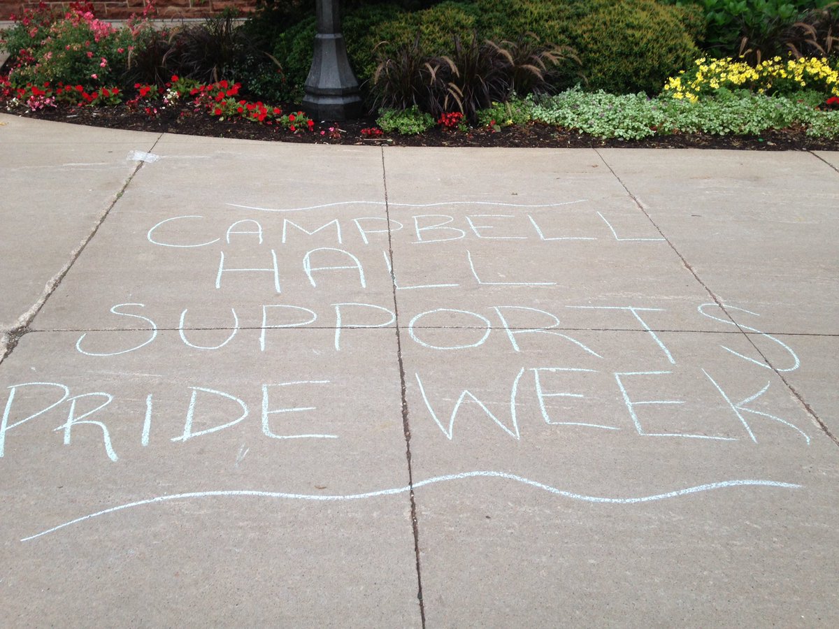 GeckoNews's tweet image. Campbell hall supporting pride week with some #quadtivities