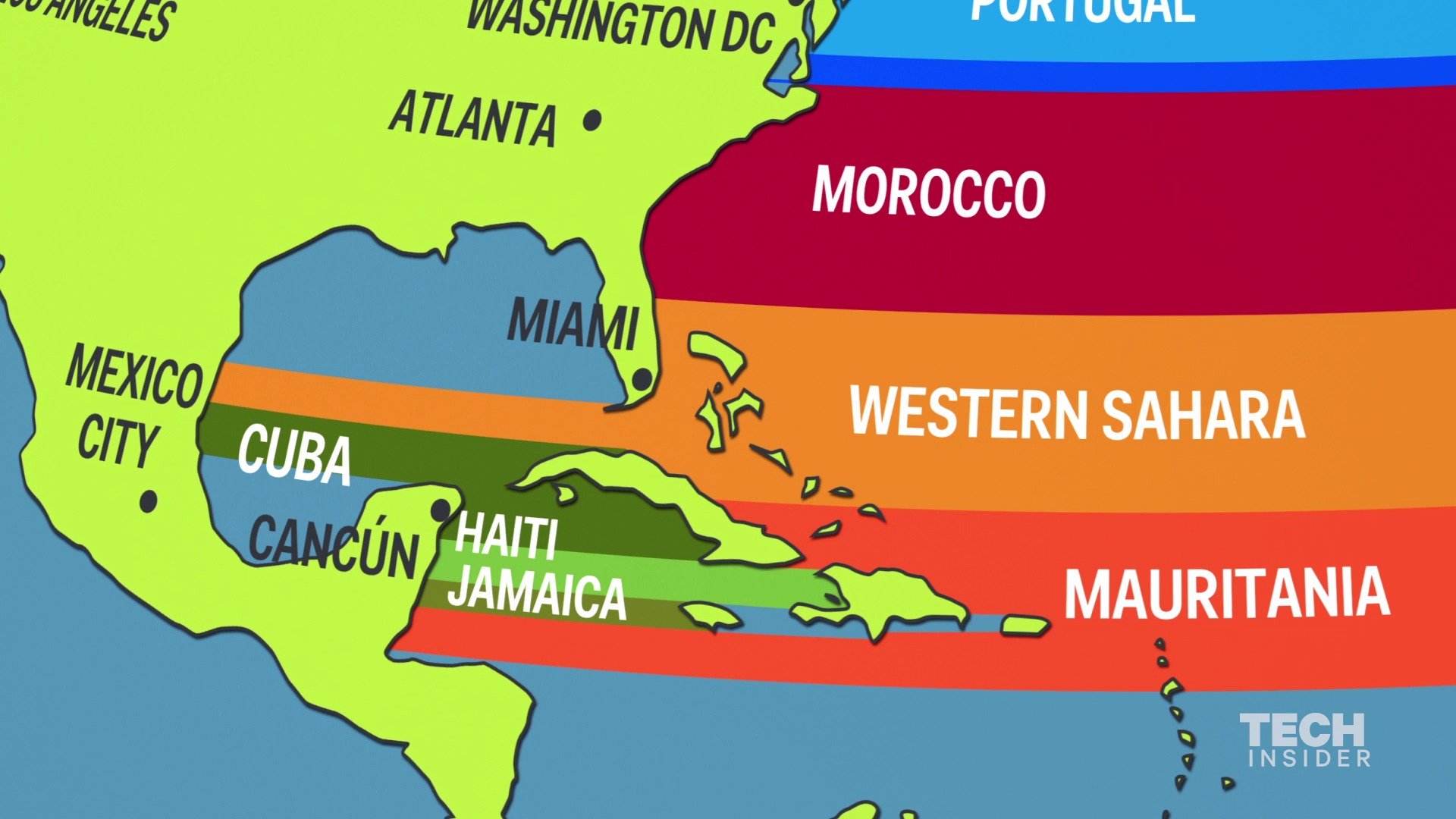 What S Across The Ocean Map Business Insider On Twitter: "This Animated Map Shows What's Directly Across  The Ocean If You're In North And South America Https://T.co/Tyhcctlugh" /  Twitter