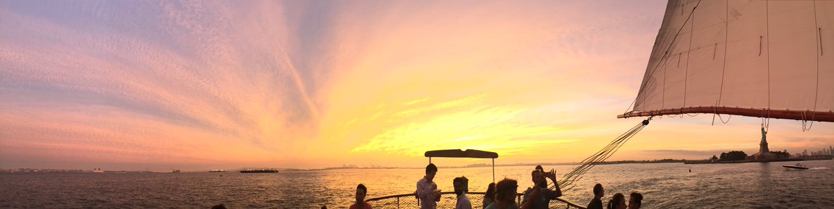 I'm on a boat! Thanks <a href="/goldstar/">Goldstar Events</a>! 🚢🌅