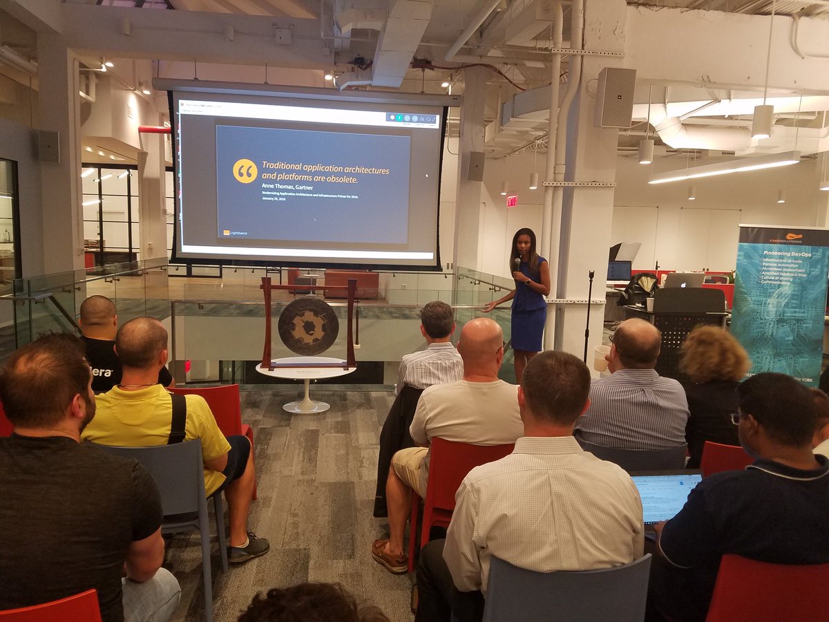 YodleTech's tweet photo. . @YodleTech is hosting the reactive NY meet up with @lightbend and @mesosphere. https://t.co/zJzRUc0Pke