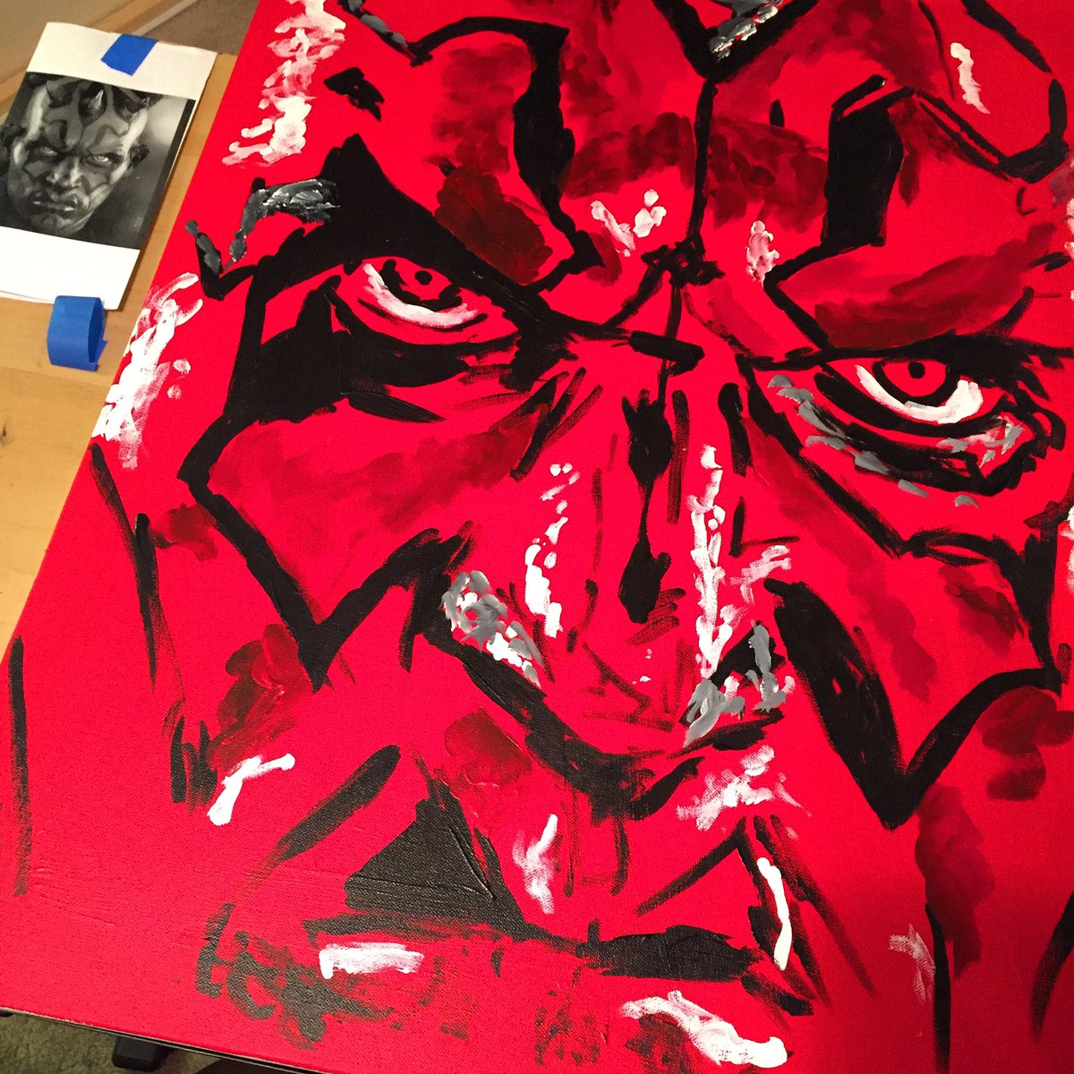 natemichaels's tweet photo. Attempting to have this done before #cincinnaticomicexpo

#natemichaels #darthmaul #starwars #raypark #cce #ccee2016 #art #wip #forsale https://t.co/JO6UEXTOFb