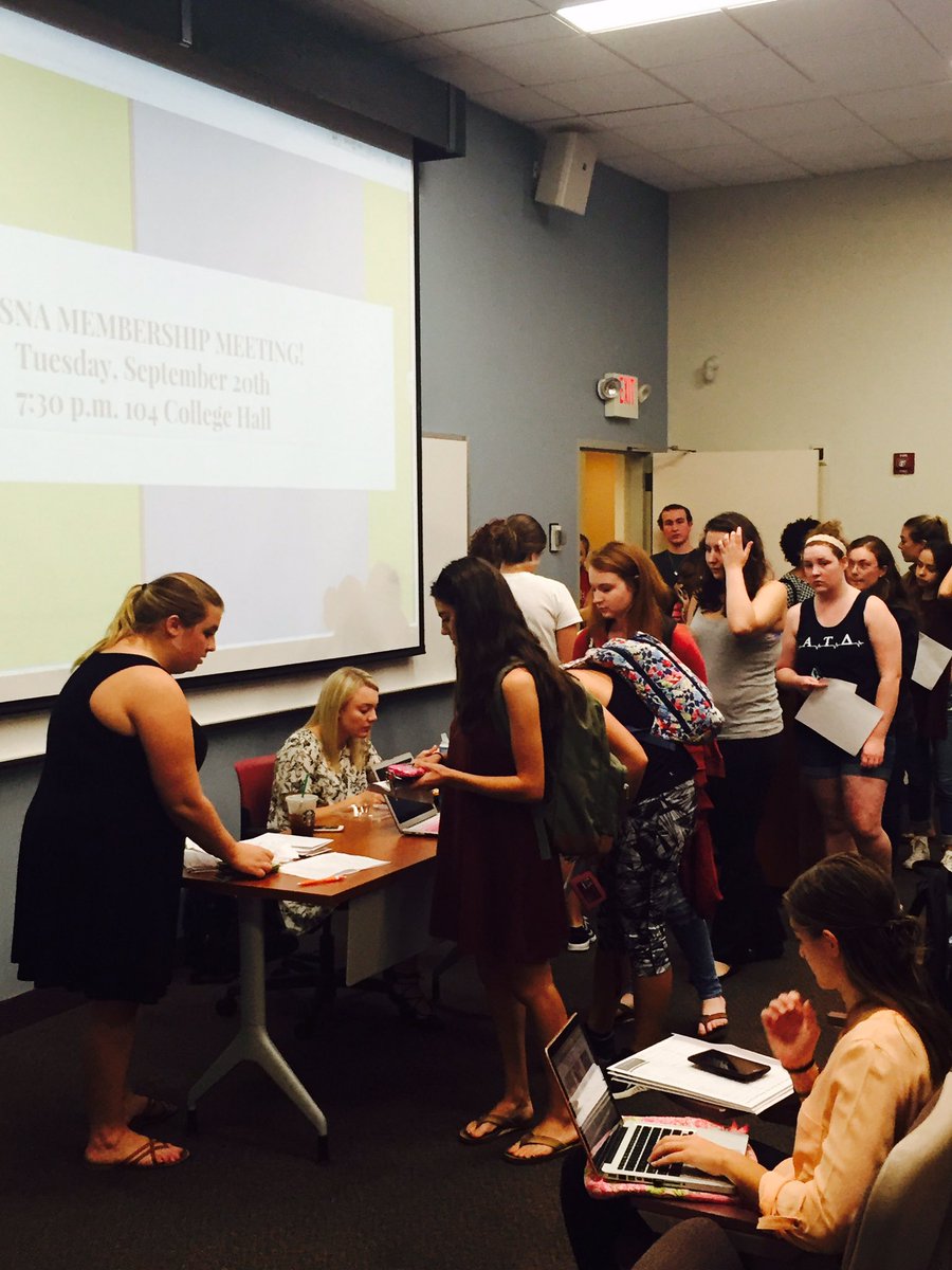 DDobies's tweet photo. @panurses #YNPs speaking at @duqedu #DUSNA meeting tonight! the line is out the door! https://t.co/y4hCPRNV7f