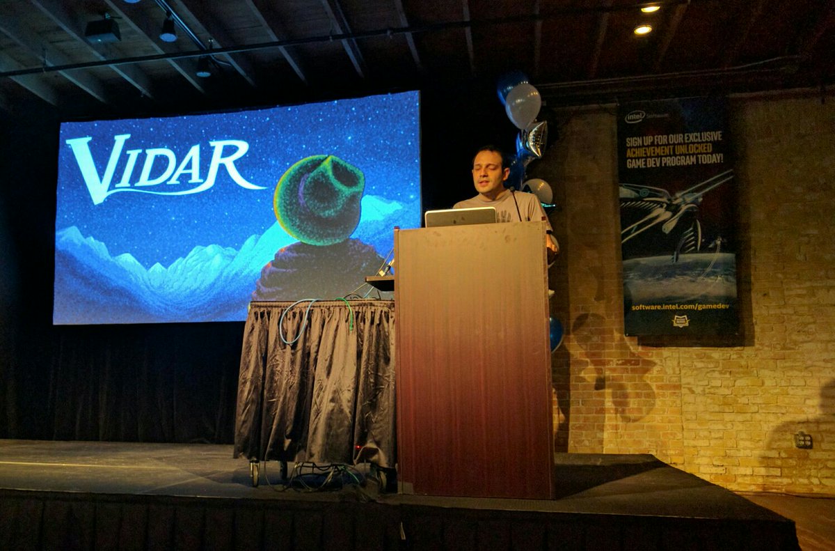 gdevnet's tweet image. Vidar, a randomly generated level RPG, up second. #intelgamedev #agc16