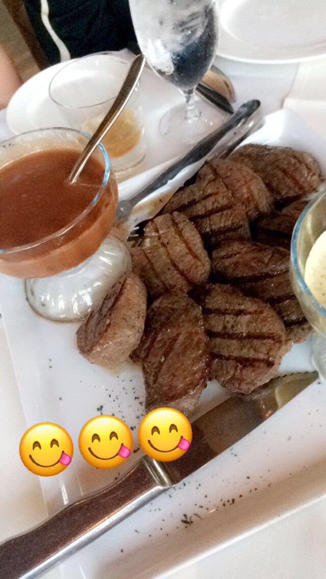 sarahaolivero's tweet photo. Devouring the @eddiemerlots entree at the #DevourNS dinner - shoutout to @FwineI! #Cheers https://t.co/xYfMXpU9Uy