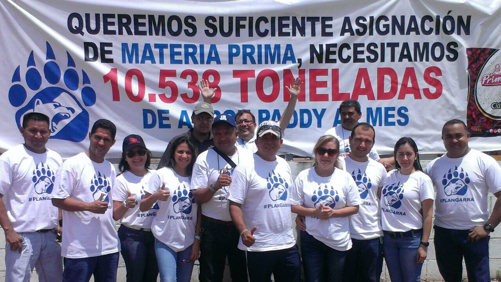 APC PLANTA CALABOZO, LOS ARROCEROS PRESENTE EN EL APOYO. #GarraResteada