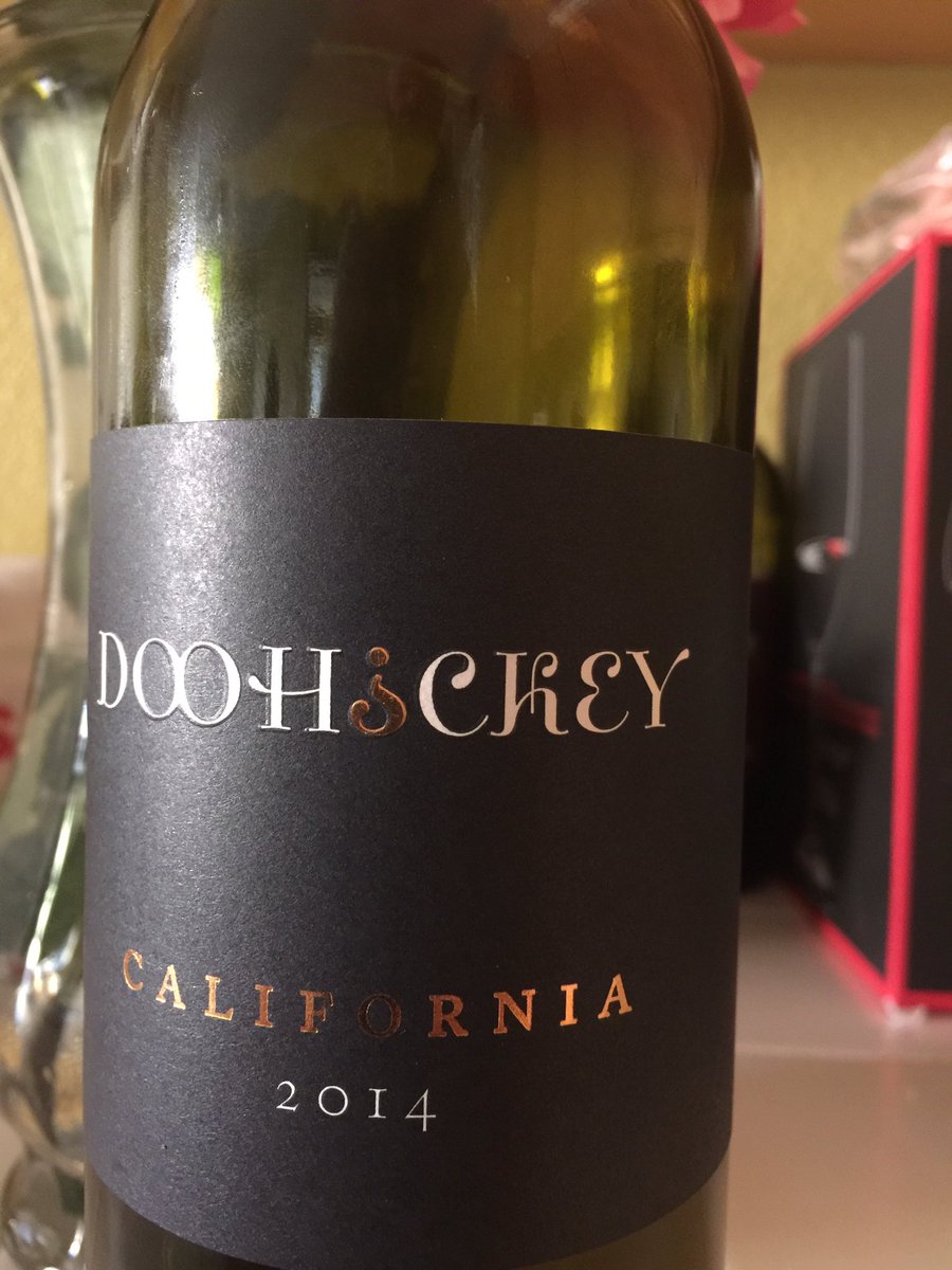 WineSnubs's tweet photo. A1. We couldn't get to the store, so we grabbed a bottle from our @wsjwine shipment, a 2014 Doohickey CA red blend. ~$15. #under25challenge https://t.co/EDeWUQQNWu
