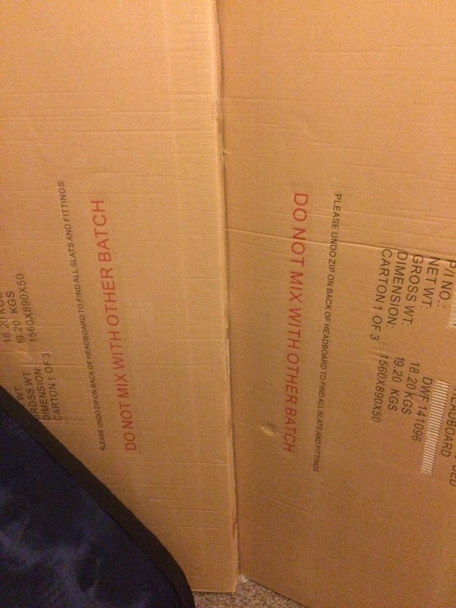 kyle12ky78's tweet photo. Bought two double beds on Amazon by mistake, now I've got the exact same halfs of the the bed and not the other half https://t.co/8IBNExC3ST